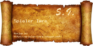Spieler Imre névjegykártya